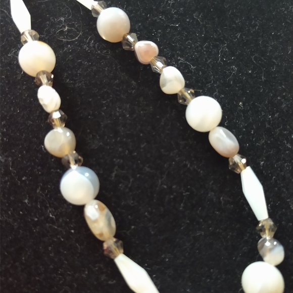 😀 NECKLACE EARRINGS SET HANDMADE NEW 30" BEAUTIFUL - Picture 5 of 9